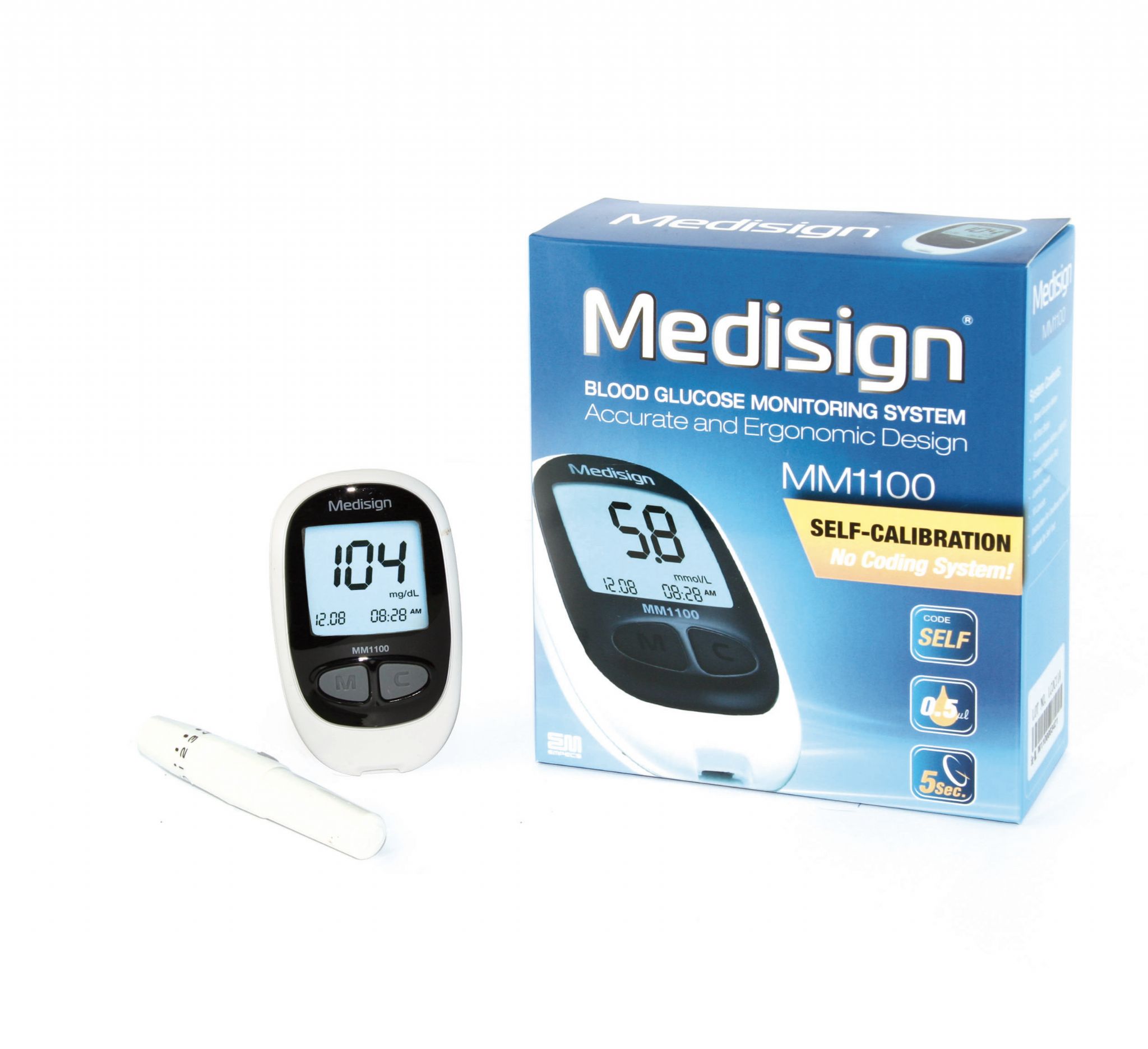 blood glucose meter with drum